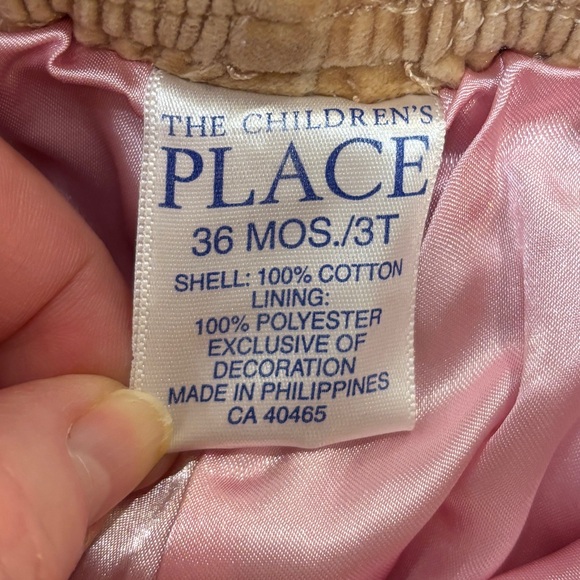 The Children’s Place Toddler Girls' Ivory and Tan Outfit Set with Pink Accents - Picture 12 of 12